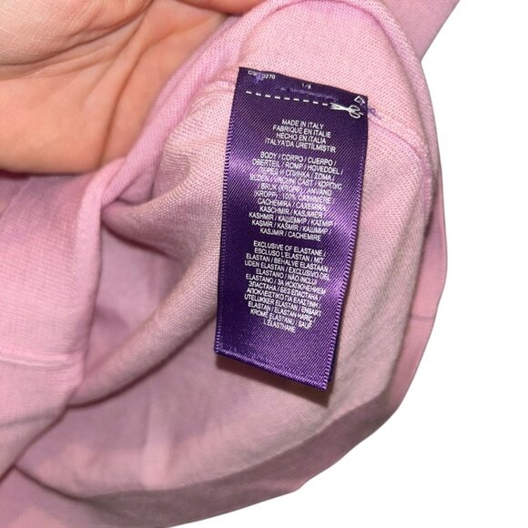 Ralph Lauren Purple Label Collection pastel pink lavender 100%. Cashmere sweater - Picture 2 of 7
